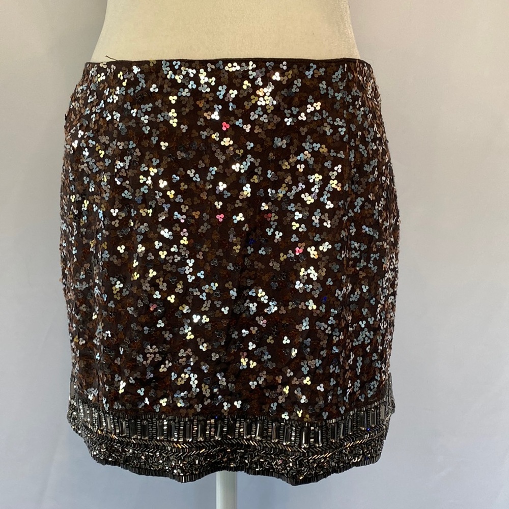 Gudi Sequin/Beaded Mini Skirt
